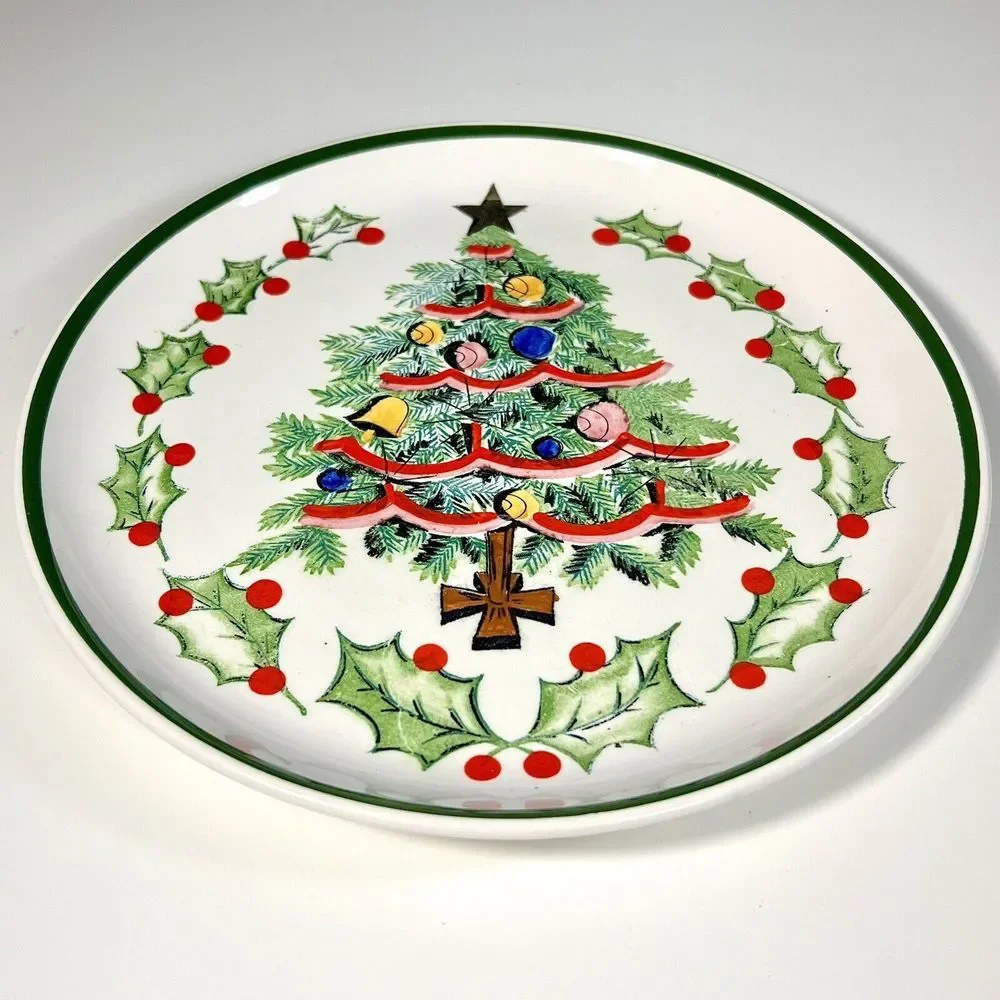 Vintage 1950's Geo Z.‎ Lefton Christmas Tree Plate 8